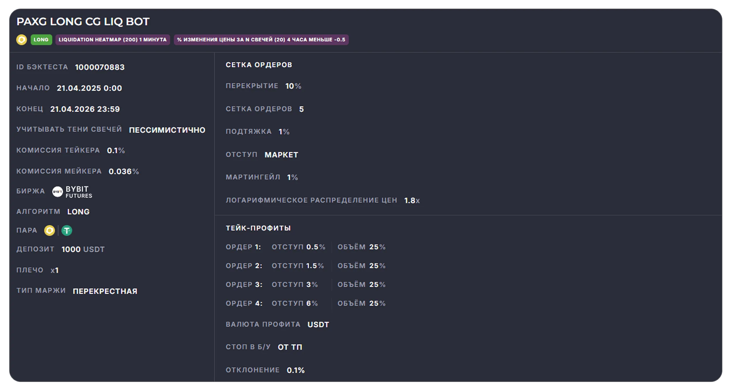 PAXG Long CG Liq Bot